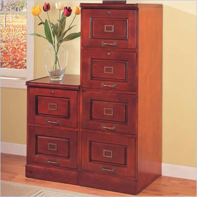 Coaster Palmetto Cherry File Cabinet with 4 Drawers