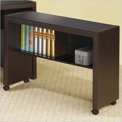 Coaster Papineau Computer Cart on Casters in Dark Cappuccino