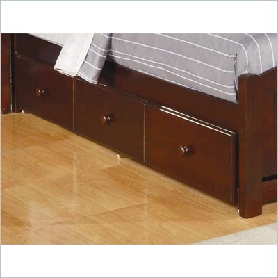 Coaster Parker Underbed Storage Drawer Unit in Deep Dark Cappuccino