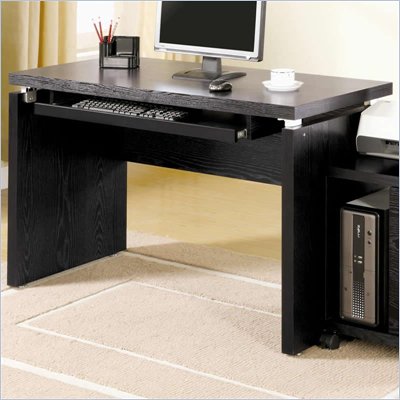 Coaster Peel Computer Desk with Keyboard Tray in Black
