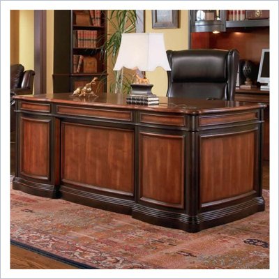 Coaster Pergola Double Pedestal Desk with Felt Lined Drawers 