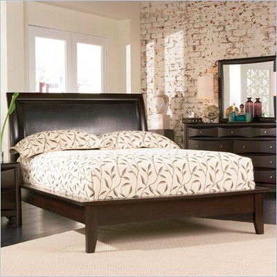 Coaster Phoenix Upholstered Platform Bed in Cappuccino Finish