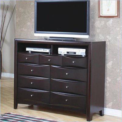 Coaster Phoenix 7 Drawer Media Chest in Rich Cappuccino Finish