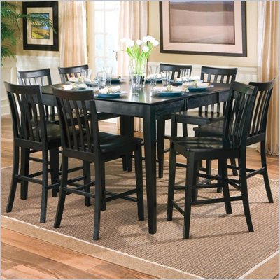 Coaster Pines Counter Height Dining Table with Leaf in Black
