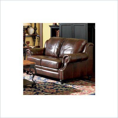 Coaster Furniture Tri-tone Brown Top Grain Leather Loveseat