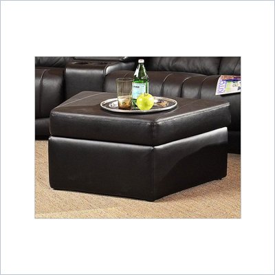 Coaster Furniture Theater Wedge Storage Ottoman in Black