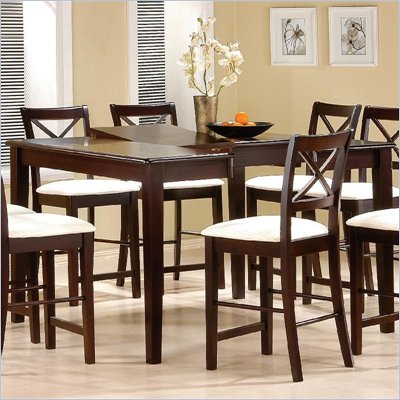 Butterfly Dining Table on Counter Height Dining Table With Butterfly Leaf In Cappuccino   5846