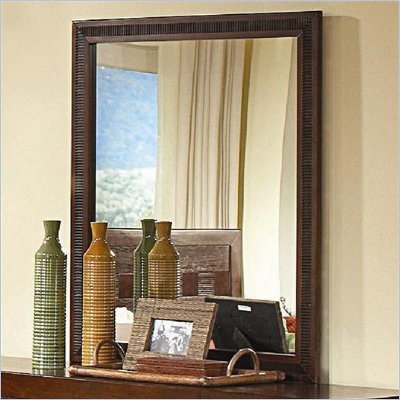 Coaster Resin Vertical Landscape Mirror in Warm Medium Brown Finish