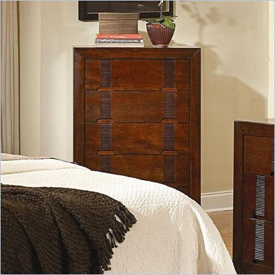 Coaster Resin Drawer Chest in Warm Medium Brown Finish