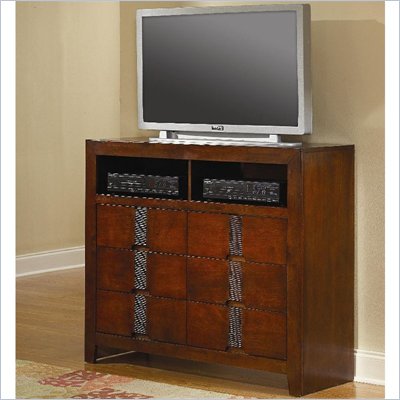 Coaster Resin Media Storage Chest in Warm Medium Brown Finish