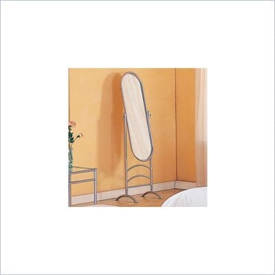 Coaster Robbinsville Contemporary Swivel Floor Mirror in Glossy Silver