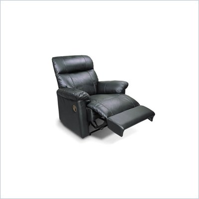 Coaster Furniture King Leather-Match Vinyl Recliner in Black
