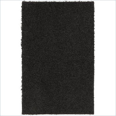 Coaster Solid Black Shag Rug