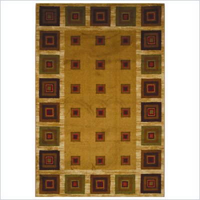 Coaster Cabin Blocks Pattern Rug