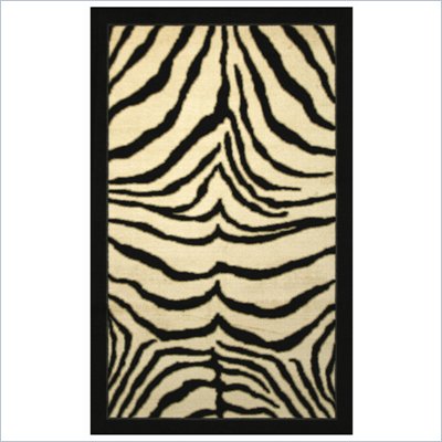Coaster Zebra Pattern Bordered Rug