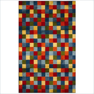 Coaster Multicolored Check Rug