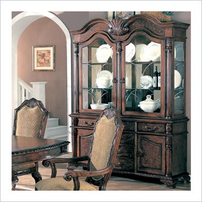 Coaster Saint Charles Buffet and Hutch in Deep Brown Finish