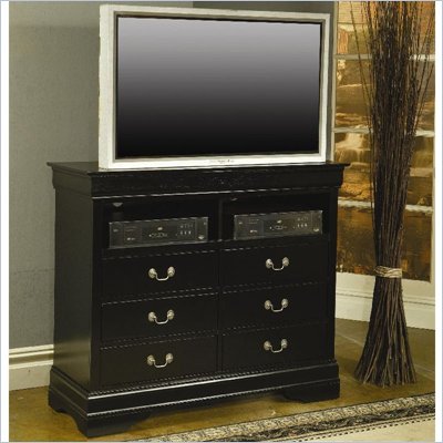 Coaster Saint Laurent Louis Philippe Style Media Chest in Black
