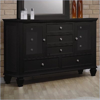 Coaster Sandy Beach Dresser in Black finish
