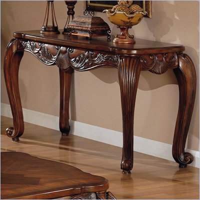 Coaster Venice Traditional Sofa Table in Deep Brown Medium Wood Finish