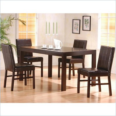Coaster Shoemaker 5 Piece Dining Set in Deep Cappuccino