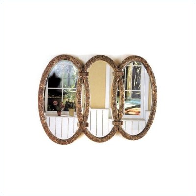 Coaster Triplet Mirror in Antique Bronze Finish