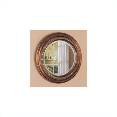 Coaster Bevelled Round Wall Mirror in Bronze Finish