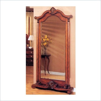 Coaster Standing Bevelled Grand Mirror in Brown
