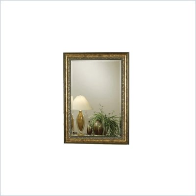 Coaster Square Wall Mirror in Wood and Gold
