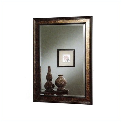 Coaster Wall Mirror with Black and Copper Frame