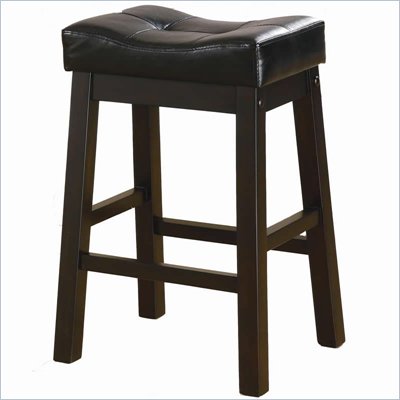 Coaster Sofie 24" Upholstered Seat Bar Stool in Black