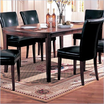 Coaster Soho Oval Dining Table with 18-inch Leaf in Cherry Finish