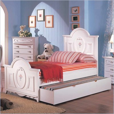 Coaster Sophie Panel Bed in Painted White Finish