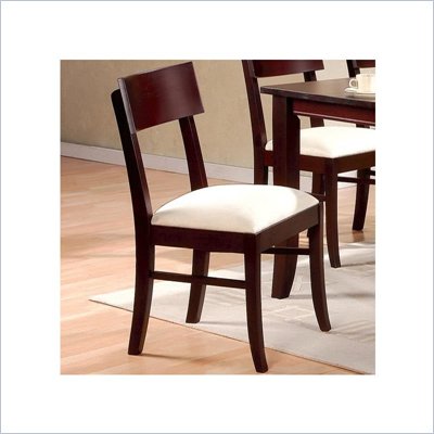 Coaster Springs Dining Side Chair with Fabric Seat in Cappuccino Finish
