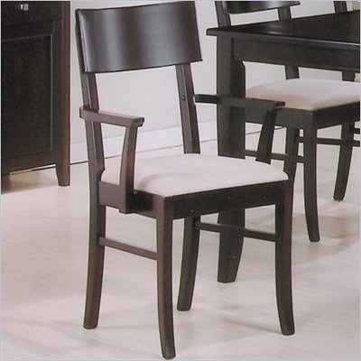Coaster Springs Dining Arm Chair with Fabric Seat in Cappuccino Finish