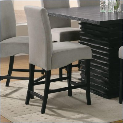 Coaster Stanton 24 Inch Gray Bar Stool with Sleek Gray Material