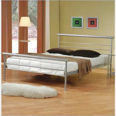 Coaster Stoney Creek Queen Iron Bed in Silver Metal Finish