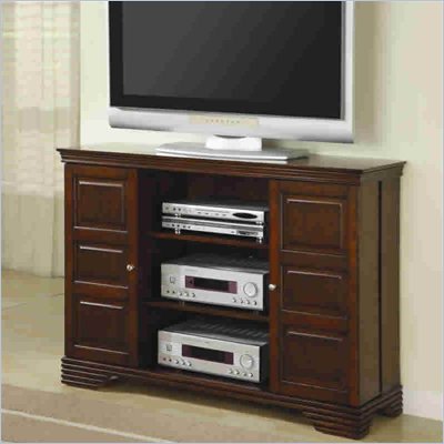 Coaster Dark Brown 50 Inch Classic Media Console with Doors and Shelves