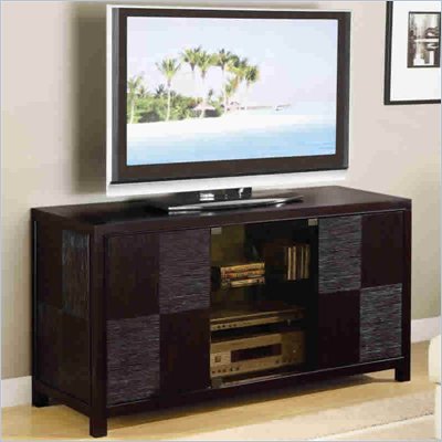 Coaster Cappuccino Contemporary TV Stand Console  with Doors