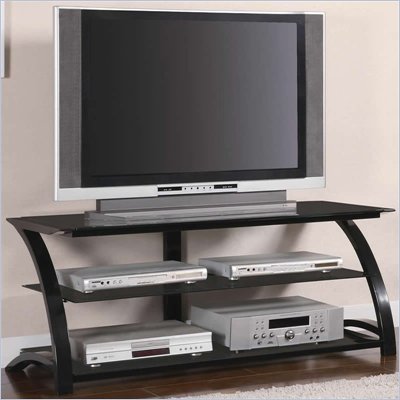 Coaster TV Stands Contemporary Metal and Glass Media Console