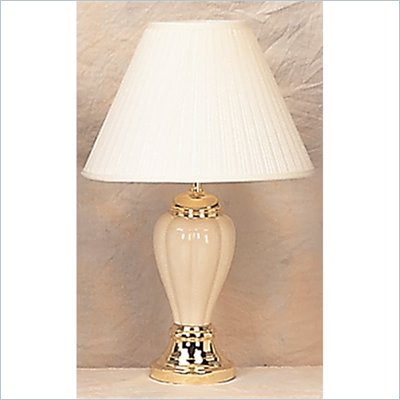 Coaster Pumpkin Shaped Table Lamp in Beige