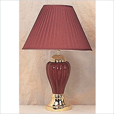 Coaster Pumpkin Shaped Table Lamp in Red
