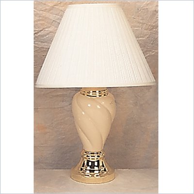 Coaster Spiral Shaped Table Lamp in Beige