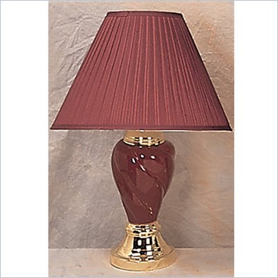 Coaster Spiral Shaped Table Lamp in Red