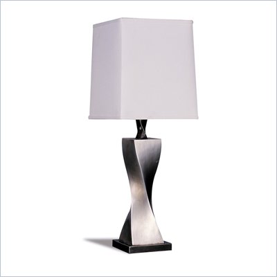 Coaster Twisted Base Table Lamp in Silver