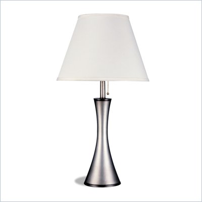 Coaster Vase Style Base Lamp in Silver