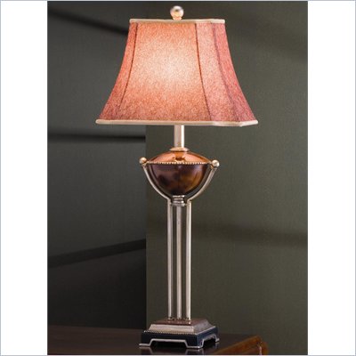 Coaster Fabric Shade Table Lamp in Cranberry Fabric