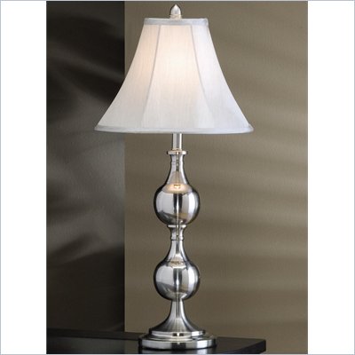 Coaster Fabric Shade Table Lamp in White