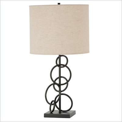 Coaster Ring Design Base Table Lamp in Bronze
