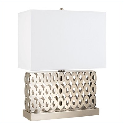 Coaster Contemporary Table Lamp in Brushed Steel